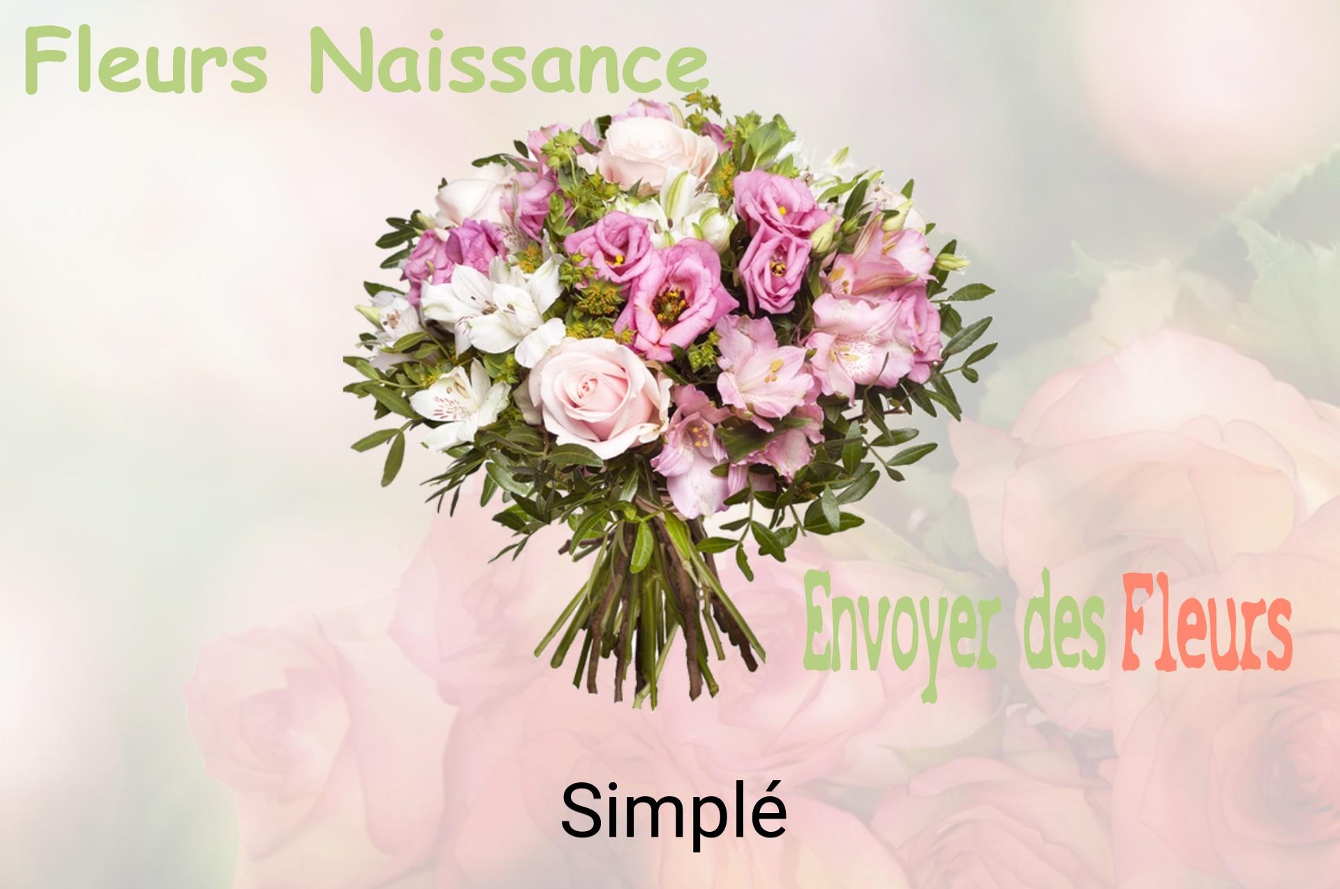 Bouquet de fleurs de naissance livré à Simplé
