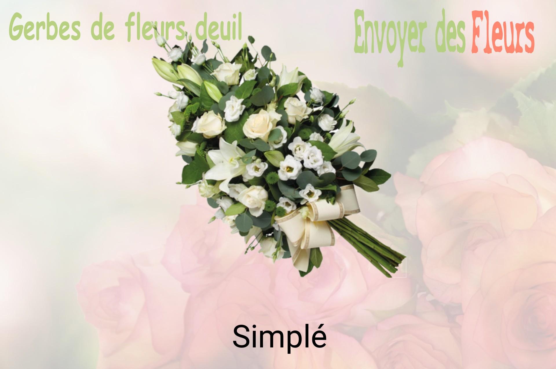 Gerbe de fleurs de deuil livrée à Simplé